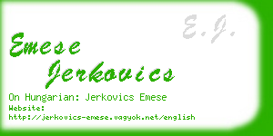emese jerkovics business card